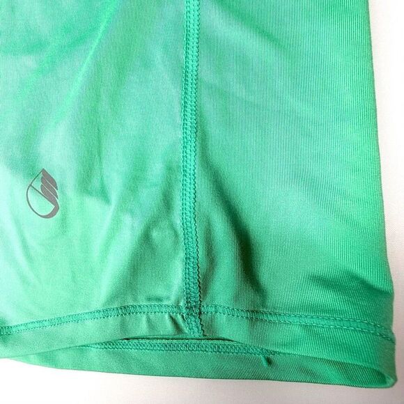 Built-In Bra Teal Drape Back Workout Tank Top with Strappy Back – Size Medium - Picture 10 of 13